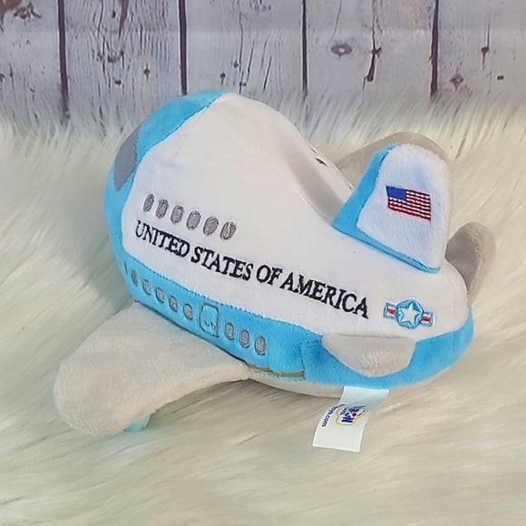 United States Of America Presidents Plane Plush Airplane Stuffed Soft Toy Jet 9" - Picture 5 of 17